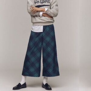 Anthropologie Maeve Cropped Wide-Leg Pants